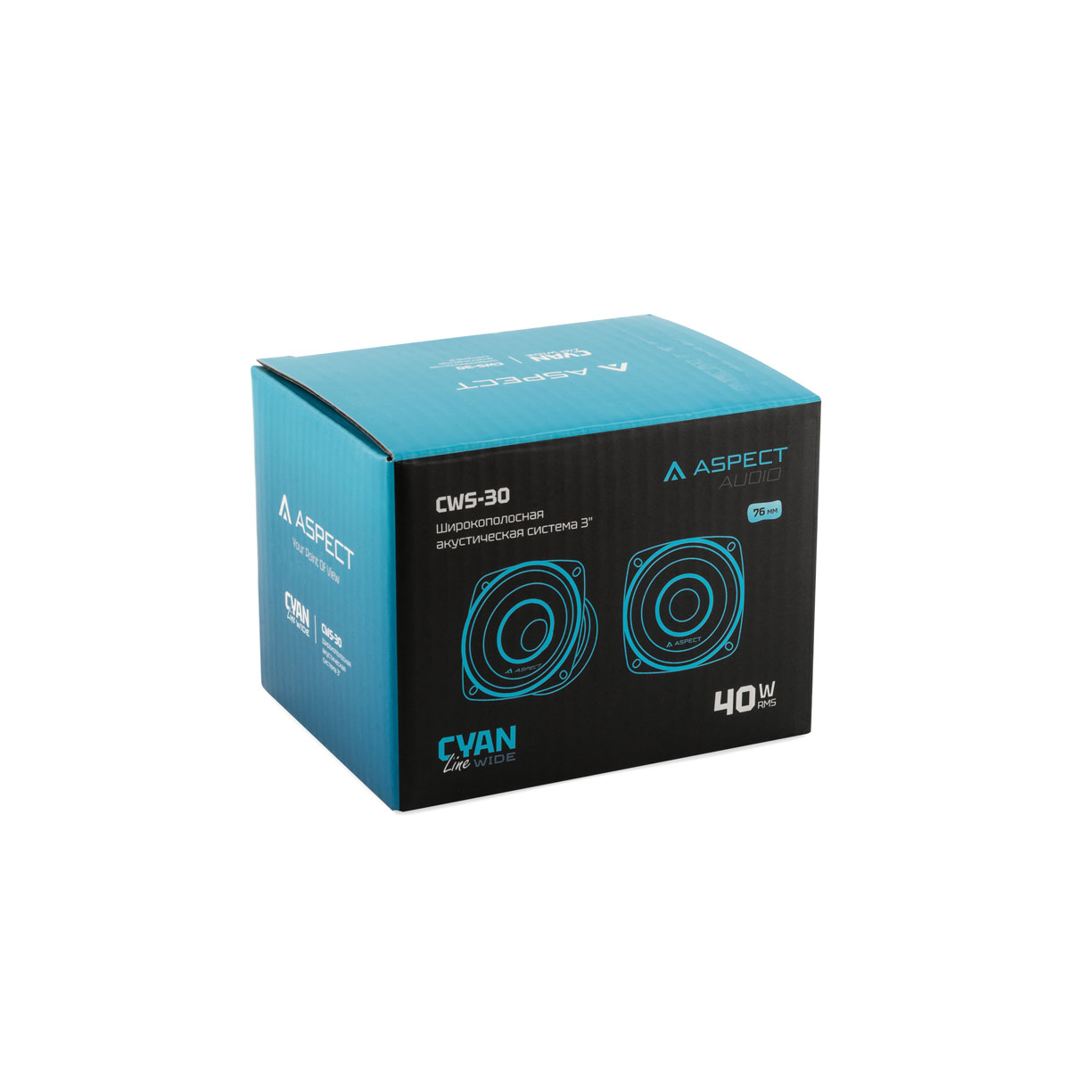 Aspect | CWS-30  | Широкополосная рупорная  3"(7,6 см), RMS/MAX 40/120 Вт, 4 Ом, 90 дБ | 6