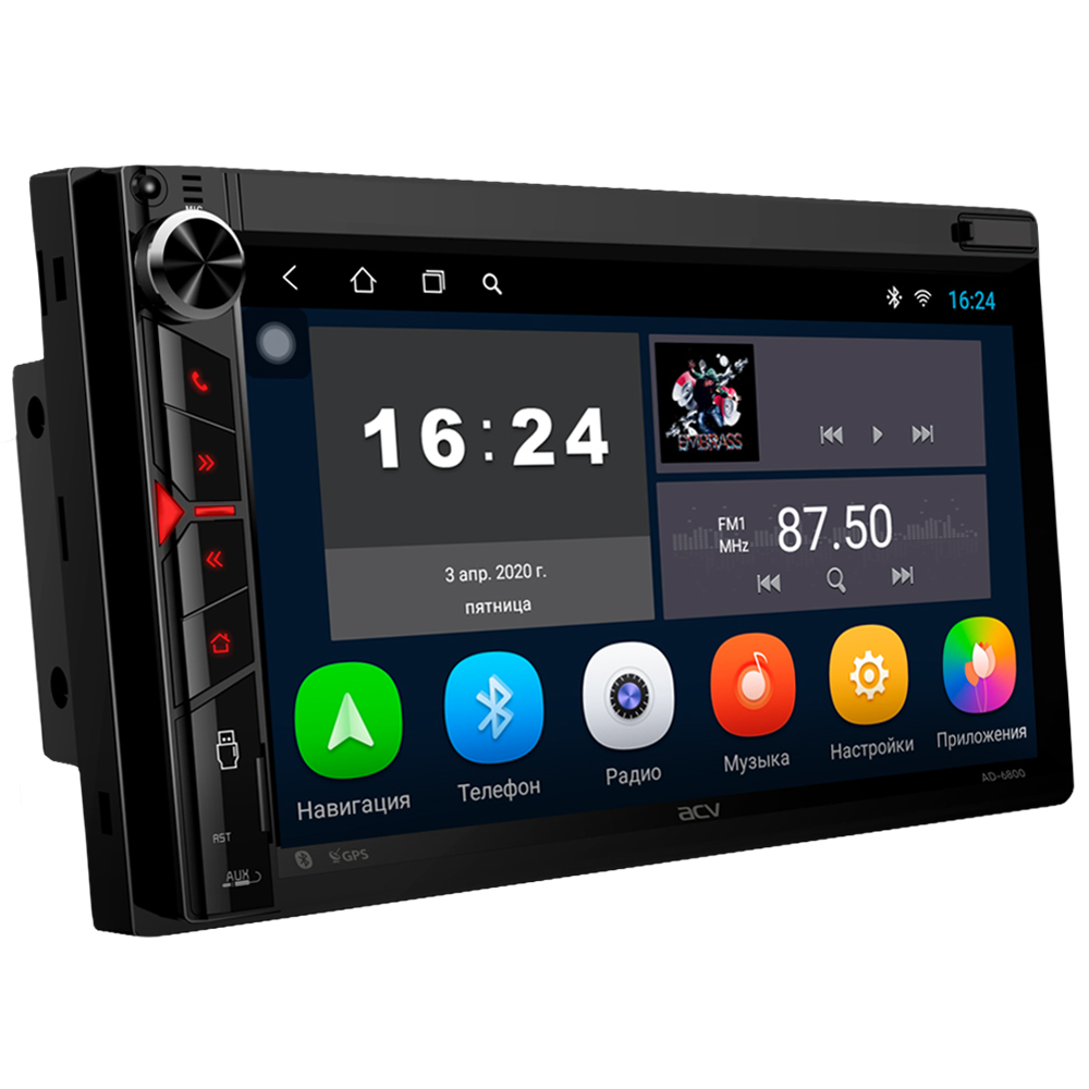 ACV | AD-6800| 2din 6.9"/Android10/1024*600/2+16Гб/FM/AM/2USB/AHD/4*50/BT/GPS| превью 1