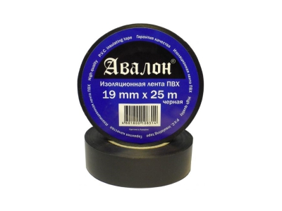 Изолента | AVALON | 25m/19mm ПВХ черная | 1