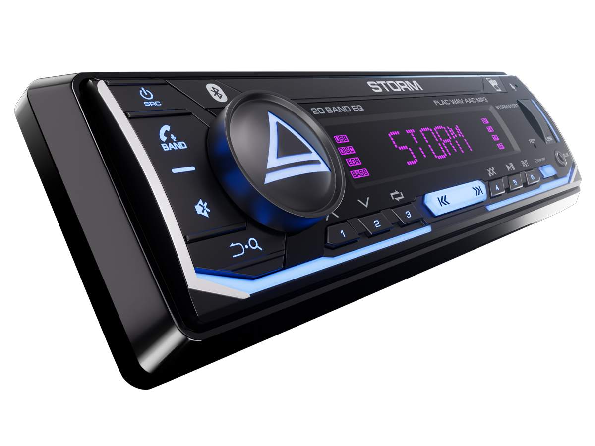 AurA | STORM-515BT | 4х51w, FLAC, USB/BT, 6 RCA (SUB), 20EQ, APP, 2-ZONE RGB, D-SWC, ДУ | 1