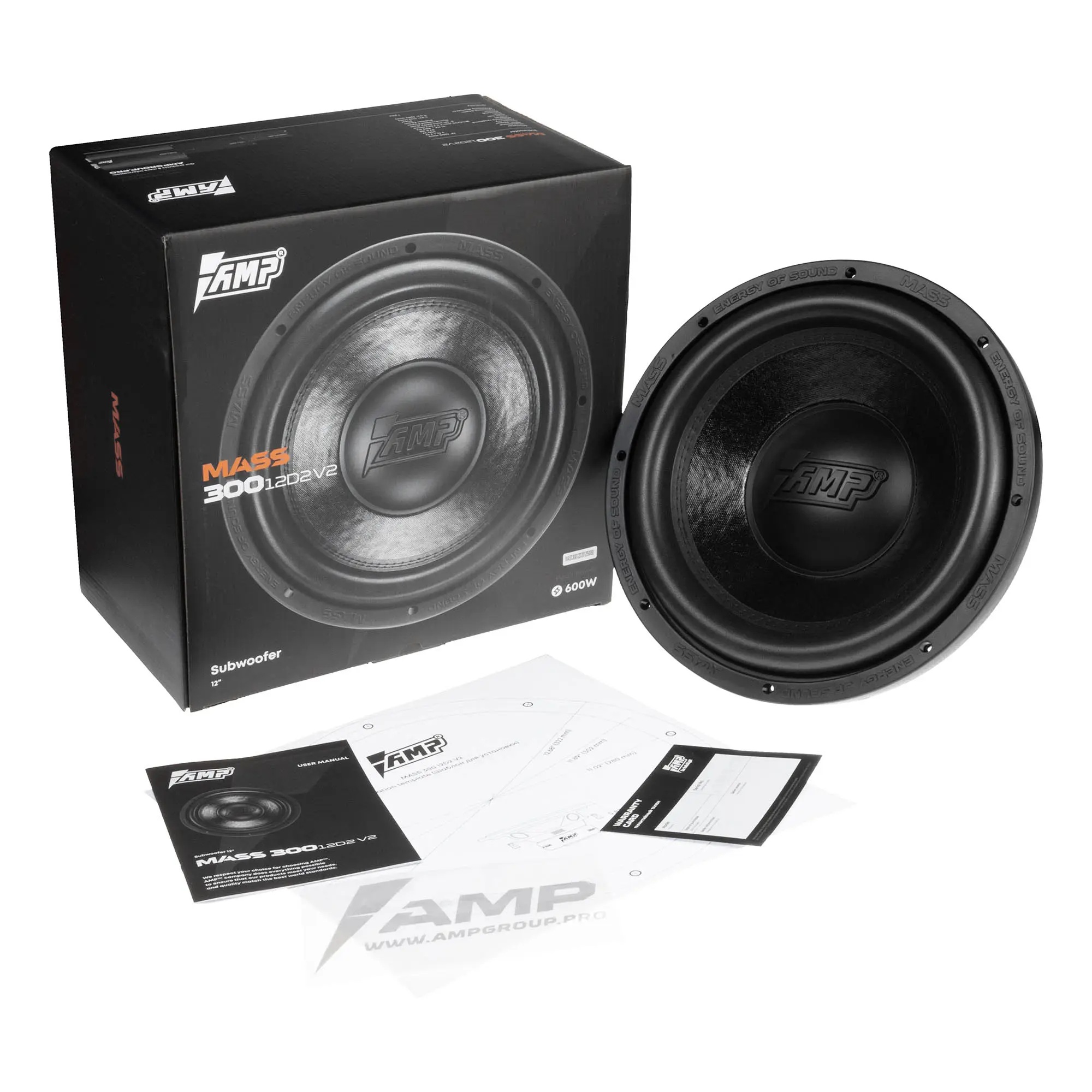 AMP | MASS 300 12D2 V2 |  2+2 Ом, 300W RMS 800W Max | 6