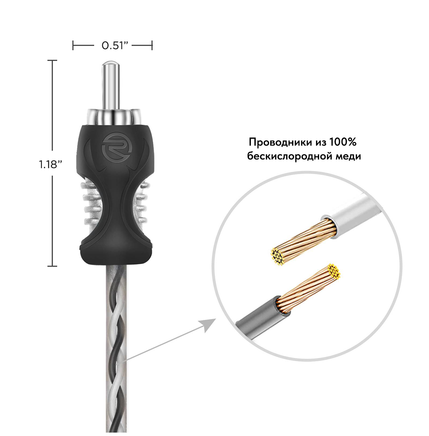 Recoil | RCI46 | RCA-кабель 4CH, 1.8м, медь | 4