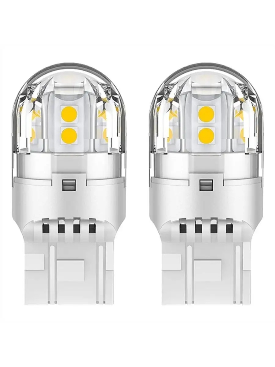 SVS | W21/5W 7443 | 12-24V Диодная лампа без цоколя, 350Lm 6000K, белая уп.2шт 15SMD | 2