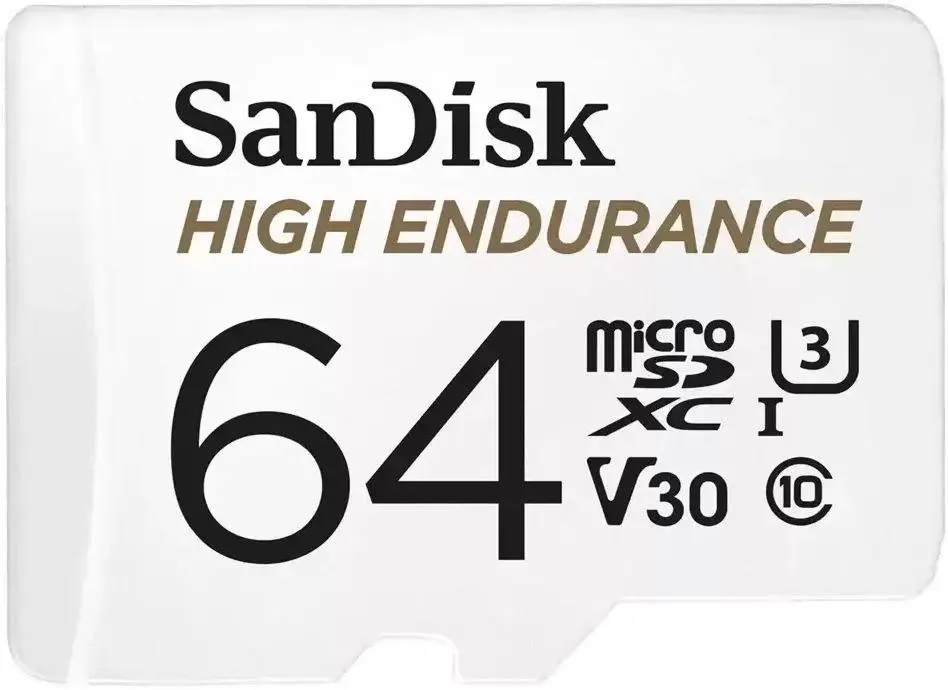 SanDisk | MicroSD 64Gb UHS-I U3 | Карта памяти +адаптер Class 10 High Endurance V30 UHS-I U3 | превью 1