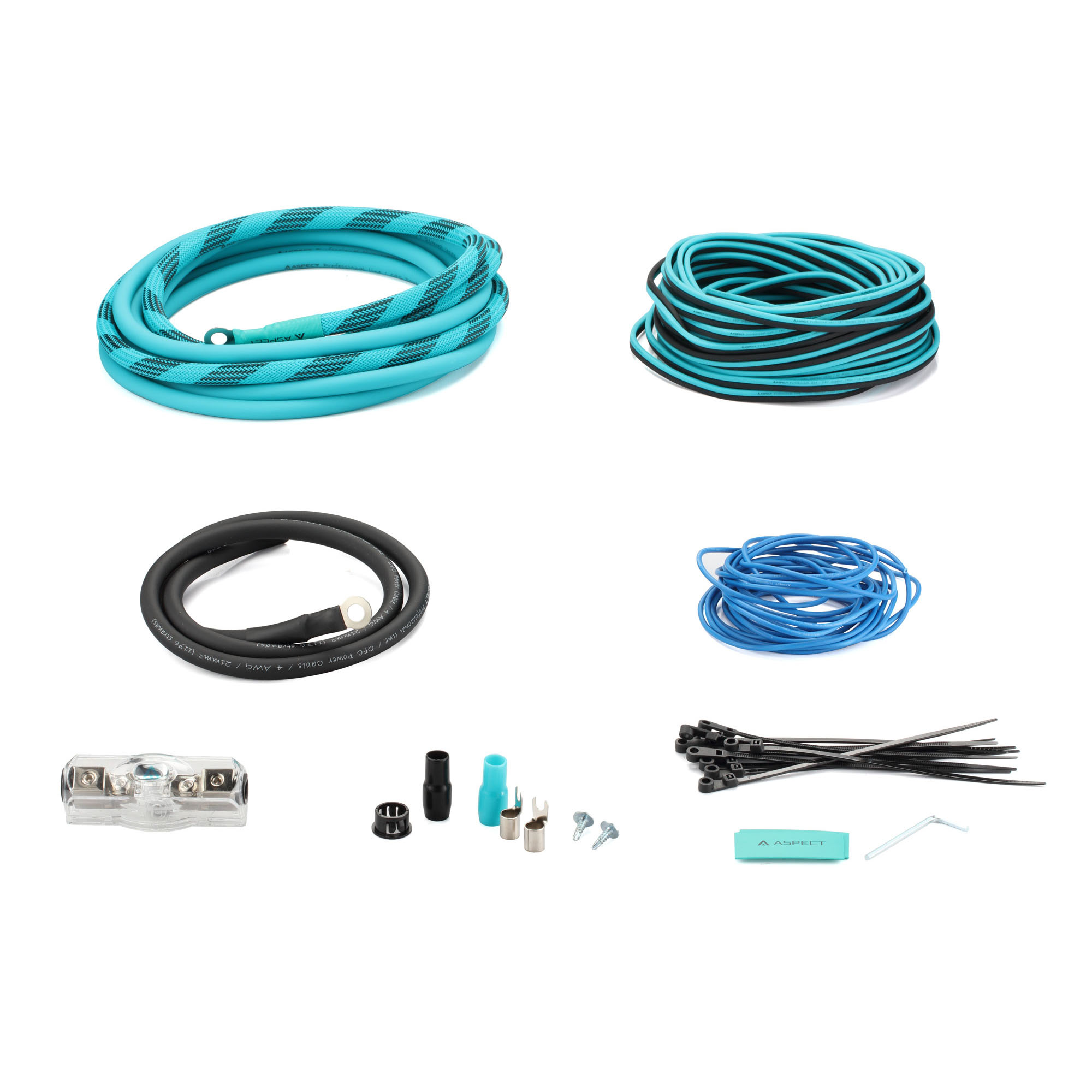 Aspect | AWK-4.0 PRO | комплект проводов для усилителя / 4AWG/ без RCA | превью 2