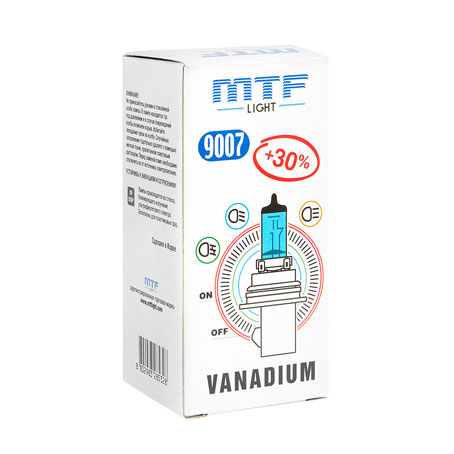 MTF | Vanadium HB5 9007 | 12V 65\55W лампа накаливания, 5000К 1ШТУКА | 1