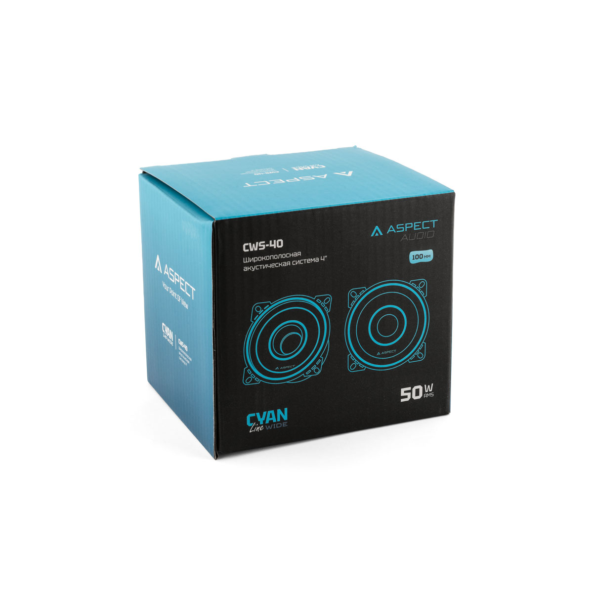 Aspect | CWS-40  | Широкополосная рупорная  4"(10 см), RMS/MAX 50/150 Вт, 4 Ом, 91 дБ | 6