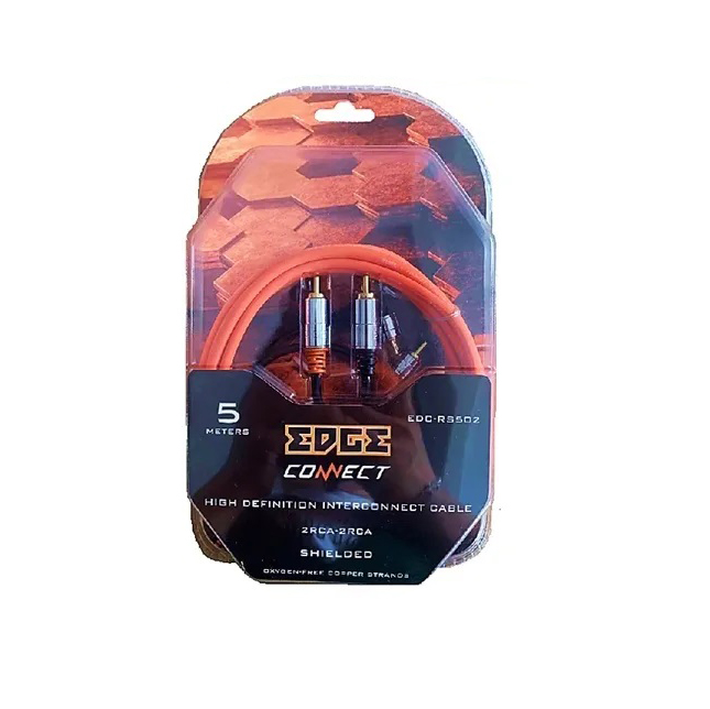 EDGE | EDC-RS502 | RCA-кабель 5 метров, 2 канала, медный проводник, экранированный | 1