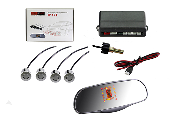 Interpower | IP 451 Silver | 4 датчика  Диспл в зеркале  Диаметр датчика - 21мм | превью 3