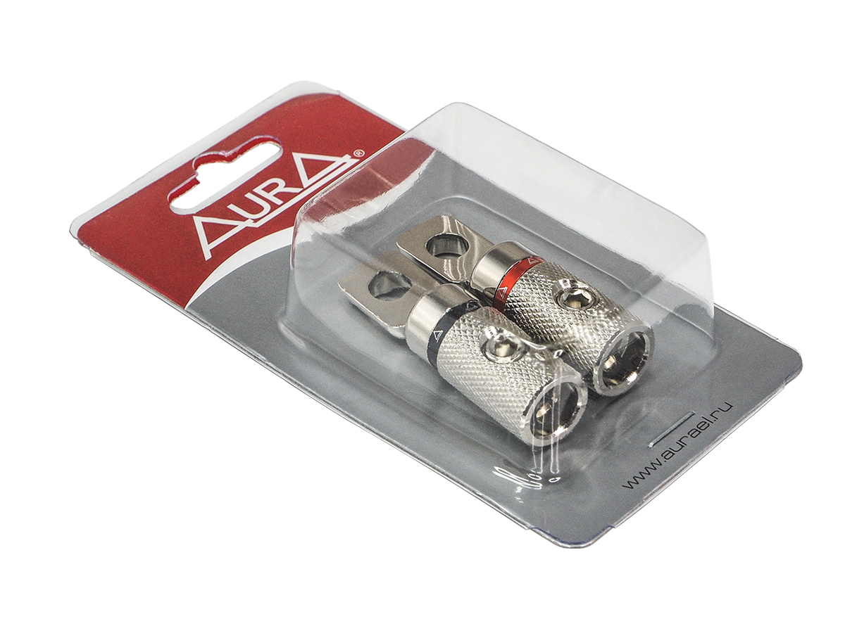 AurA | BTP-1020 | Клемма силовая, кольцевая, 4Ga (20mm2), 2шт., Nickel, блистер | превью 2