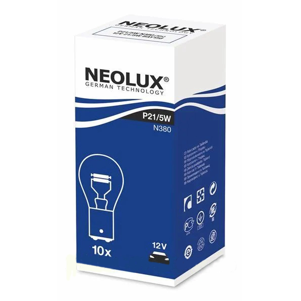 NEOLUX P21/5W | N380  | Лампа  P21/5W  12V BAY15D 1уп. 10шт. | превью 2