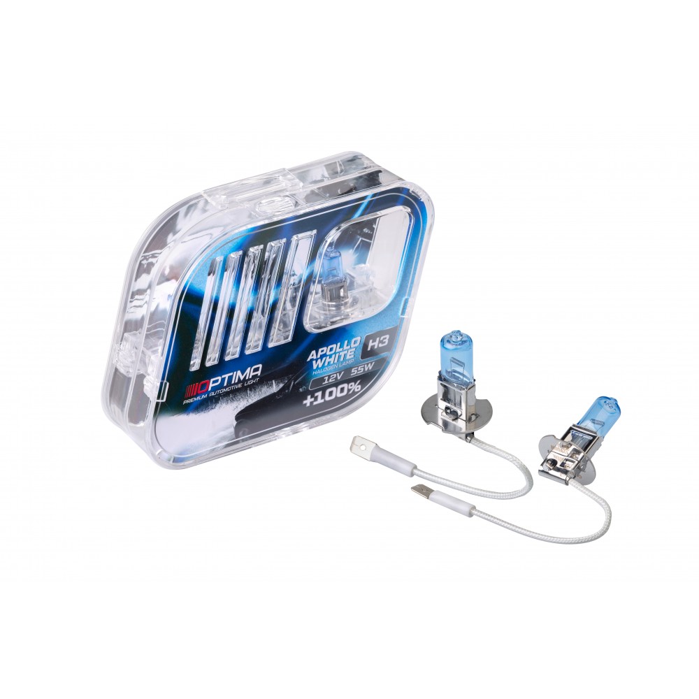 OPTIMA | Apollo H3 12v 55w | WHITE 4500K Лампа накаливания BOX 2шт | превью 1