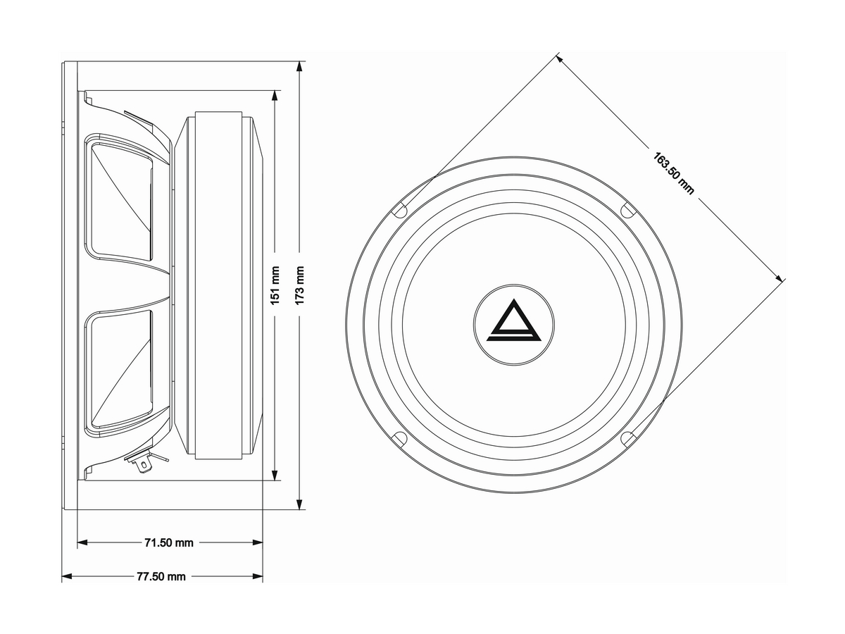 AurA | MONSTRO-65 PRO | 6.5" (17.3cm), 2" VC, ПАРА, 4 Ом, 321/551w, 101db, 130Hz-18kHz, 84mm | 7