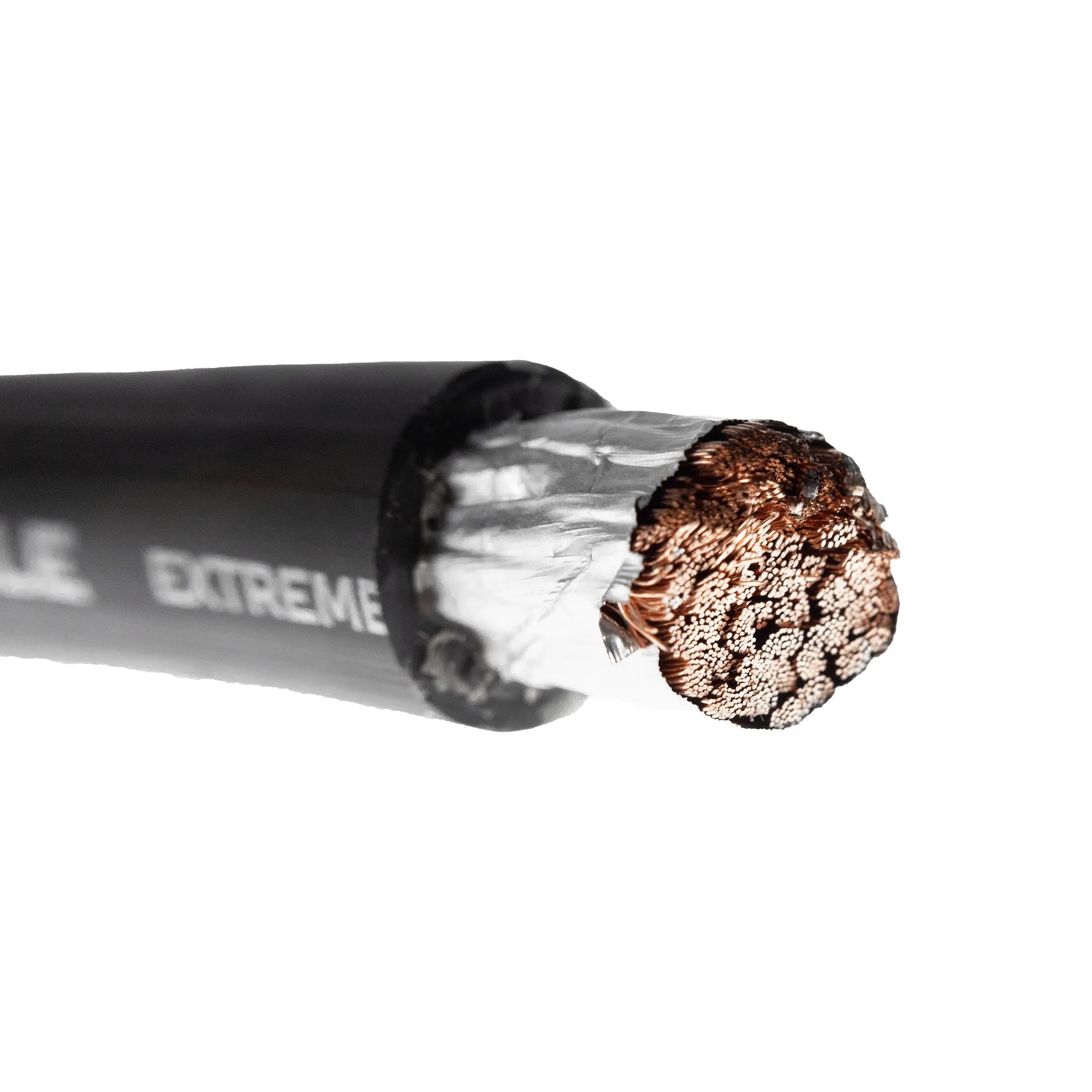 AMP | PRO 0Ga | OFC Extremely flexible СИЛОВОЙ кабель медь. ЧЕРНЫЙ Бухта 15м цена за метр | превью 3