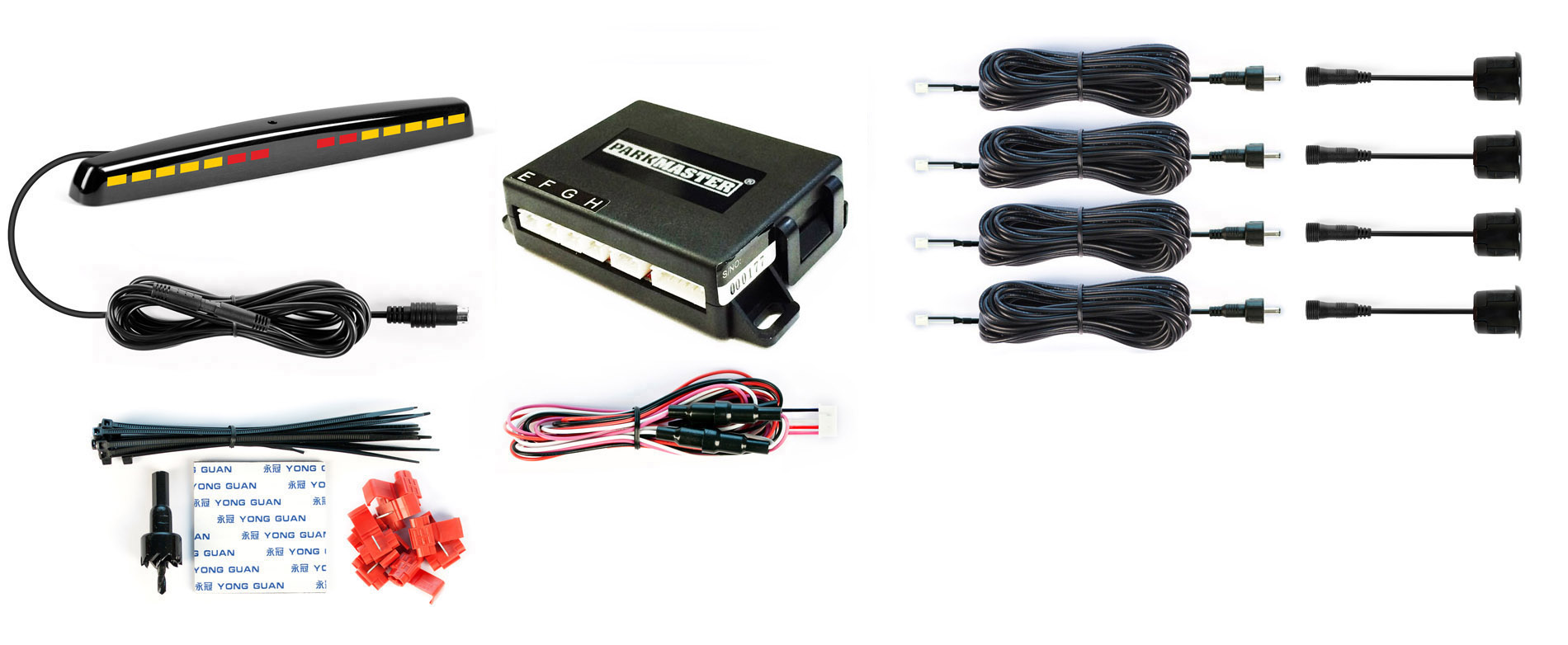 Parkmaster | 32F-4-А-Silver | ФРОНТАЛЬНЫЙ, Два LED диспл.,память,уст на панель или зеркало з/в | 4