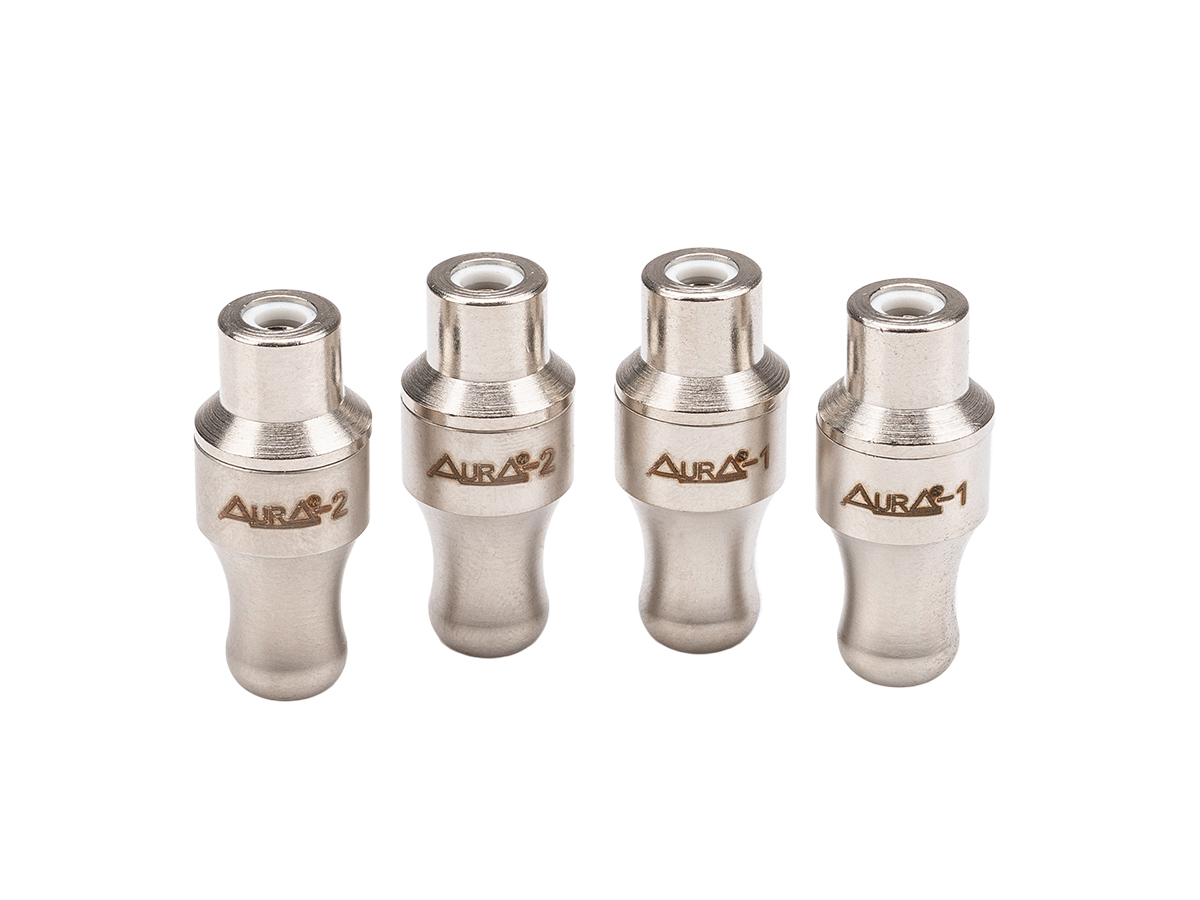 AurA | RCA-P411 | RCA - коннектор для кабеля (МАМА) до 4 мм, 2 красных + 2 черных, блистер | превью 1