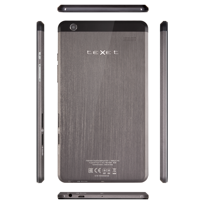teXet | X-pad STYLE 7.1 3G | 7,0”, 1024х600, 8Гб, Andr. 4.2,  Wi-Fi ,  Bluetooth, GPS | 1