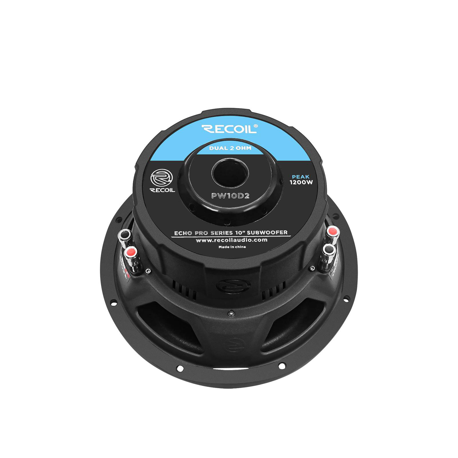 Recoil | PW10D2 | Сабвуферный динамик, 10"(250мм), 2+2 Ом,  RMS/Peak -600W/1200W   | 4