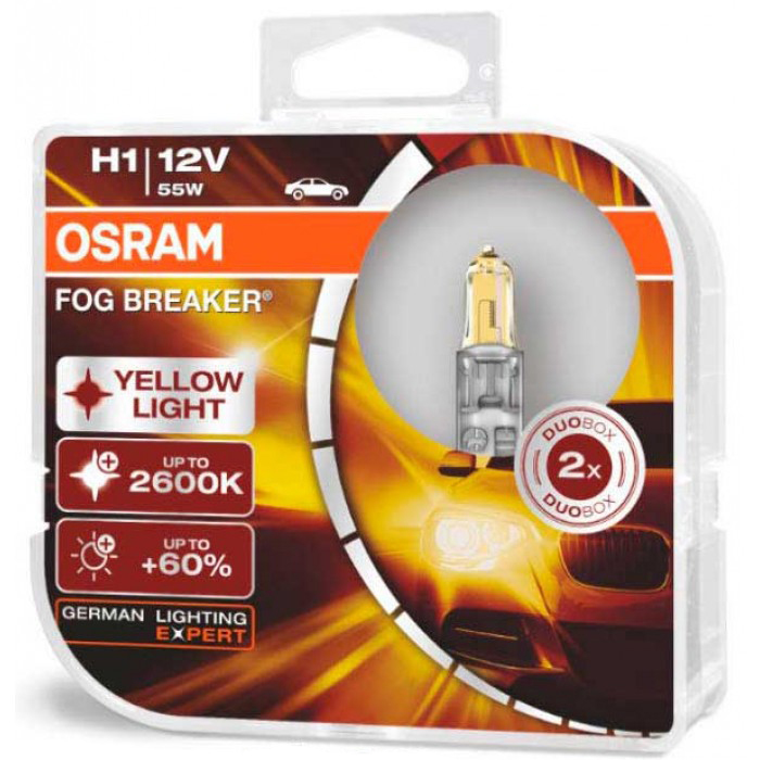 OSRAM | H1 62150 FBR - DUOBOX | Лампа H1 12V 55W комплект 2шт. | 1