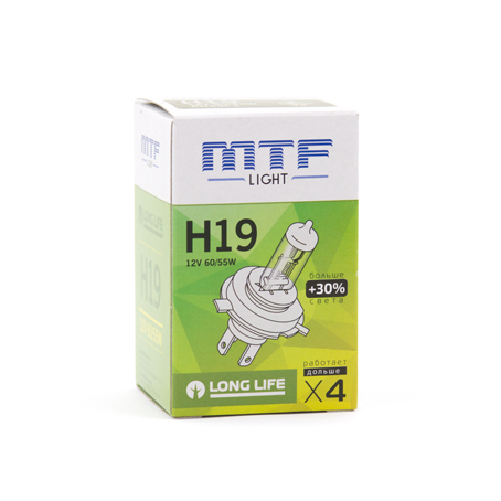 MTF | Standard+30%  H19 | 12V 60/55W  лампа накаливания 1ШТ. | превью 1