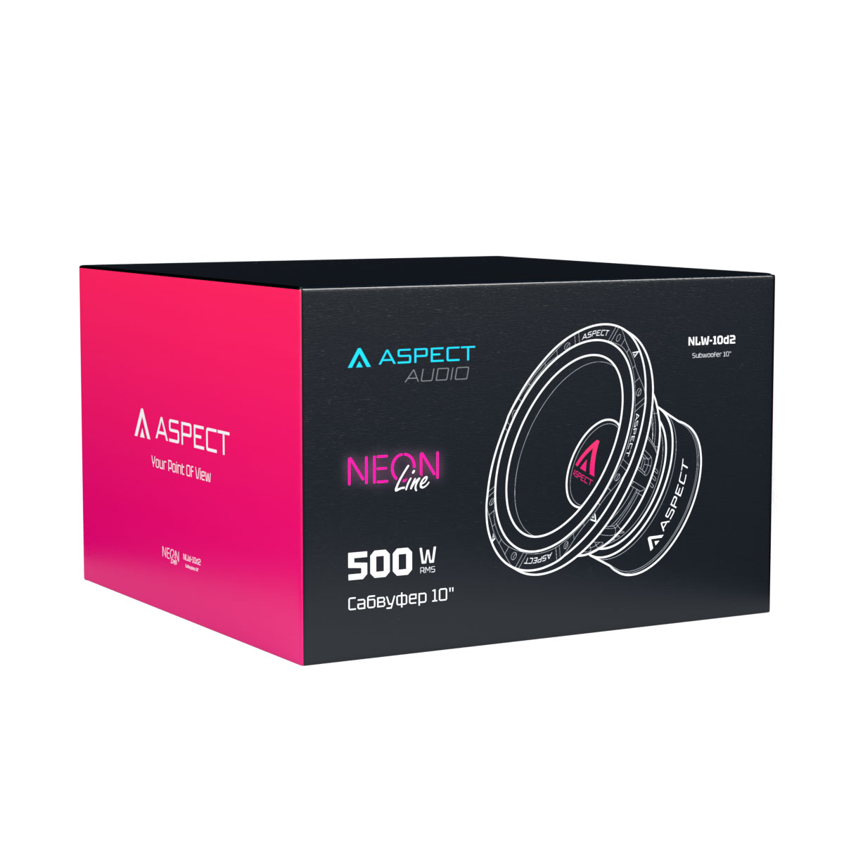 Aspect | NLW-10D2 | Сабвуферный динамик 10" (25см), RMS 500Вт, VC2.5", 2+2Ом  | превью 2