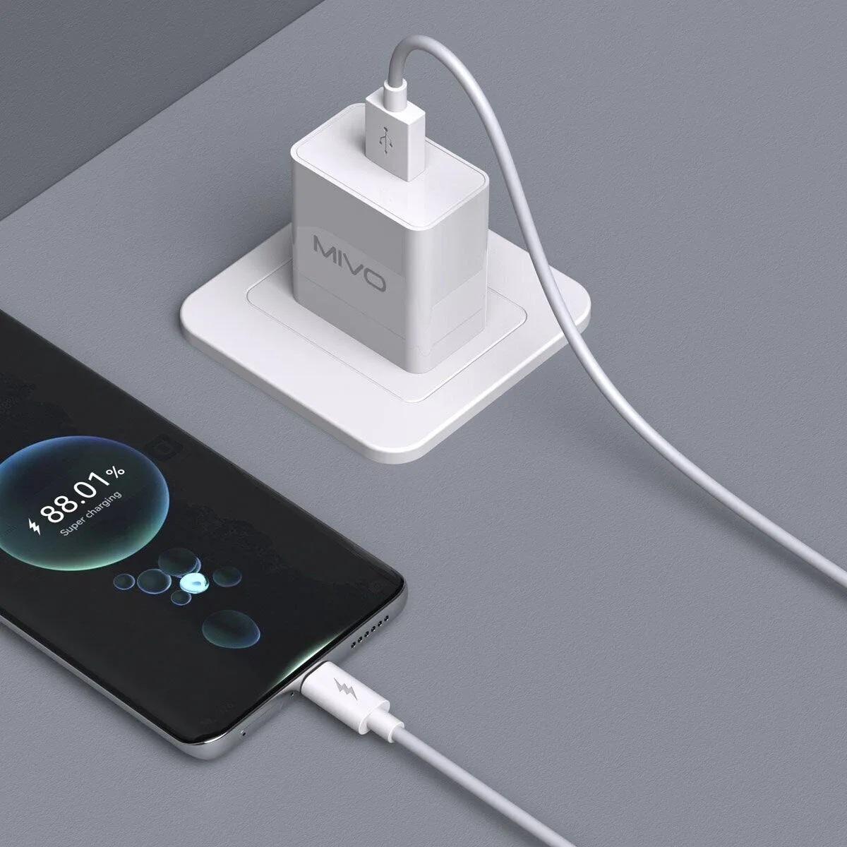 Mivo | MX-67T | Кабель Type-C - USB 2.4 А 1 м | 2