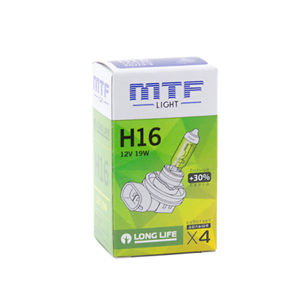 MTF | LONG LIFEx4 БЛИСТЕР H16 | 12V 19W  лампа накаливания, 2900K | превью 1