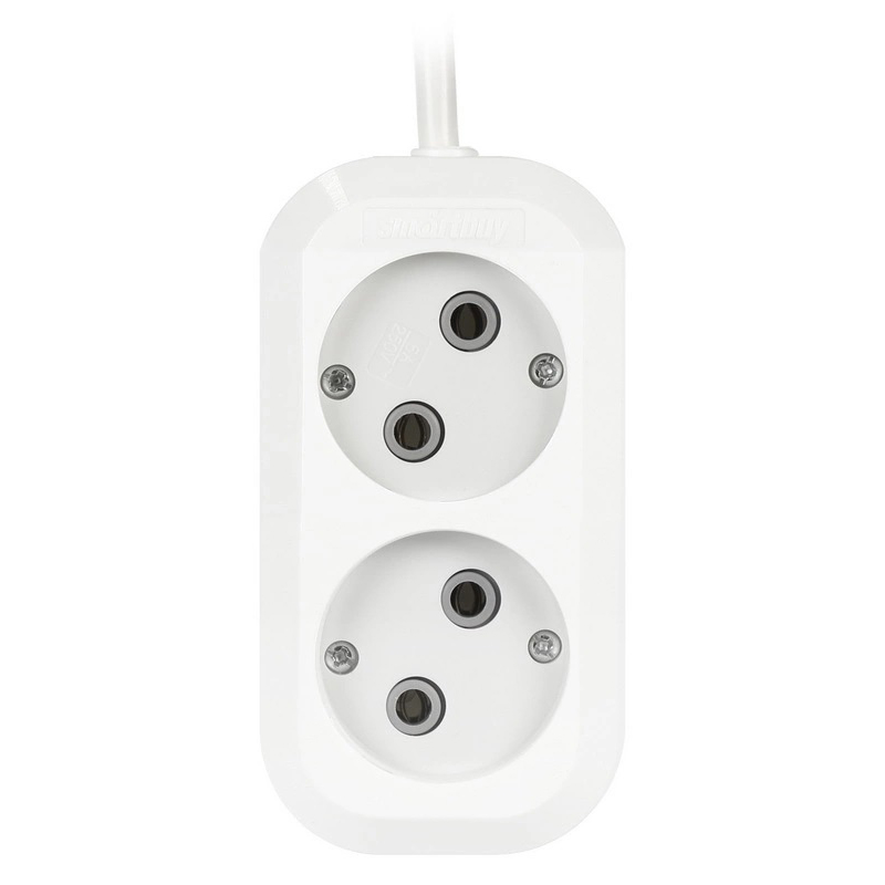 Smartbuy | SBE-16-2-05-Z|Удлинитель Smartbuy, 2 гнезда 5.0 метра 16А/3.5кВт с заземлением ПВС 3х1.0| 2