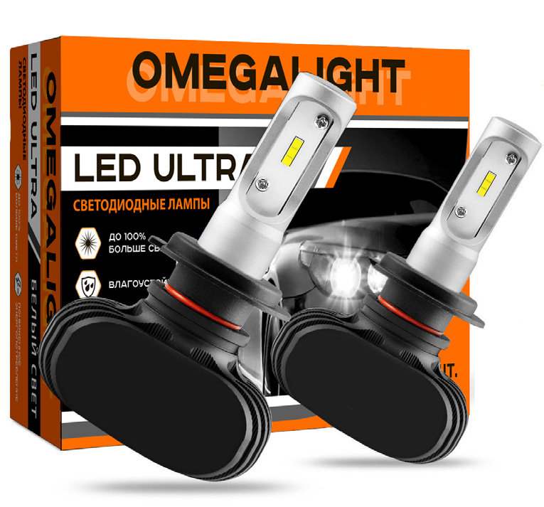 Omegalight | LED ULTRA H27 | Лампа LED COB H27 2500 Lm обманка (2 шт.) 12 в| превью 1