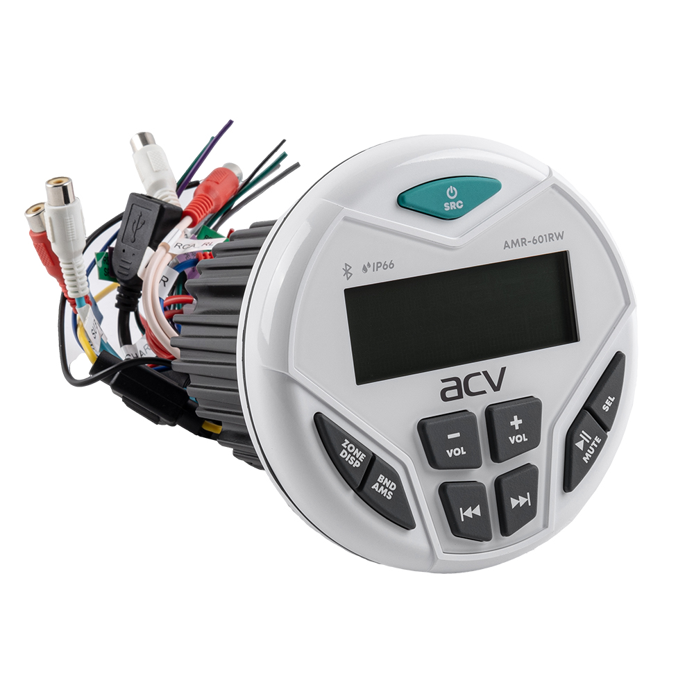ACV | AMR-601RW | круглый/белый/4*50W/BT/USB/FM/AM | 2