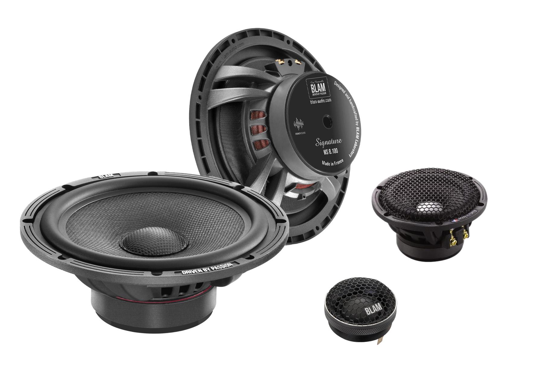 BLAM | S200.300A | 3-х комп.а/с.НЧ/СЧ,8"(16см)/3"(8см),155/300Вт,50Гц-30кГц, 2Ом, 93.4 дБ б/кросс. | 1