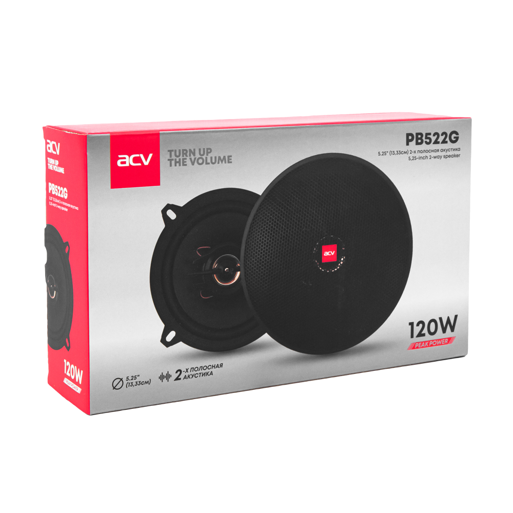 ACV | PB-522G | 13см 2-х полосная/50Вт/бумага | 5