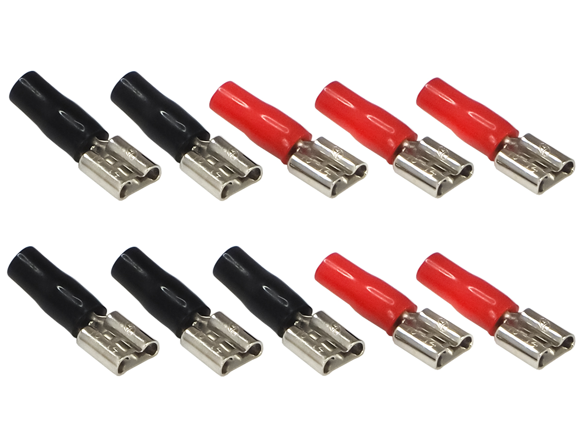 AurA | ACN-0648/10 | Клемма акустическая, лопатка 4.8мм, 5 красных + 5 черных, Nickel, блистер | 1