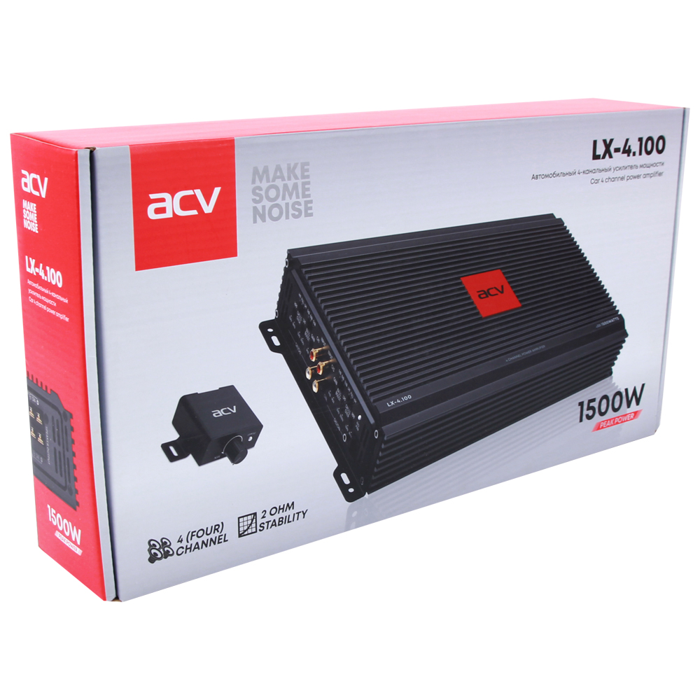 ACV | LX-4.100 | 4x100вт Bass Boost, Low-pass | 5