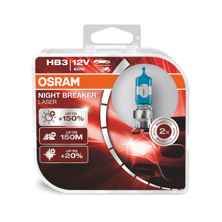 OSRAM | HB3 9005NL- DUOBOX  | Лампа  NIGHT BREAKER LASER (+150%) 12V 60W комплект 2шт. | превью 1