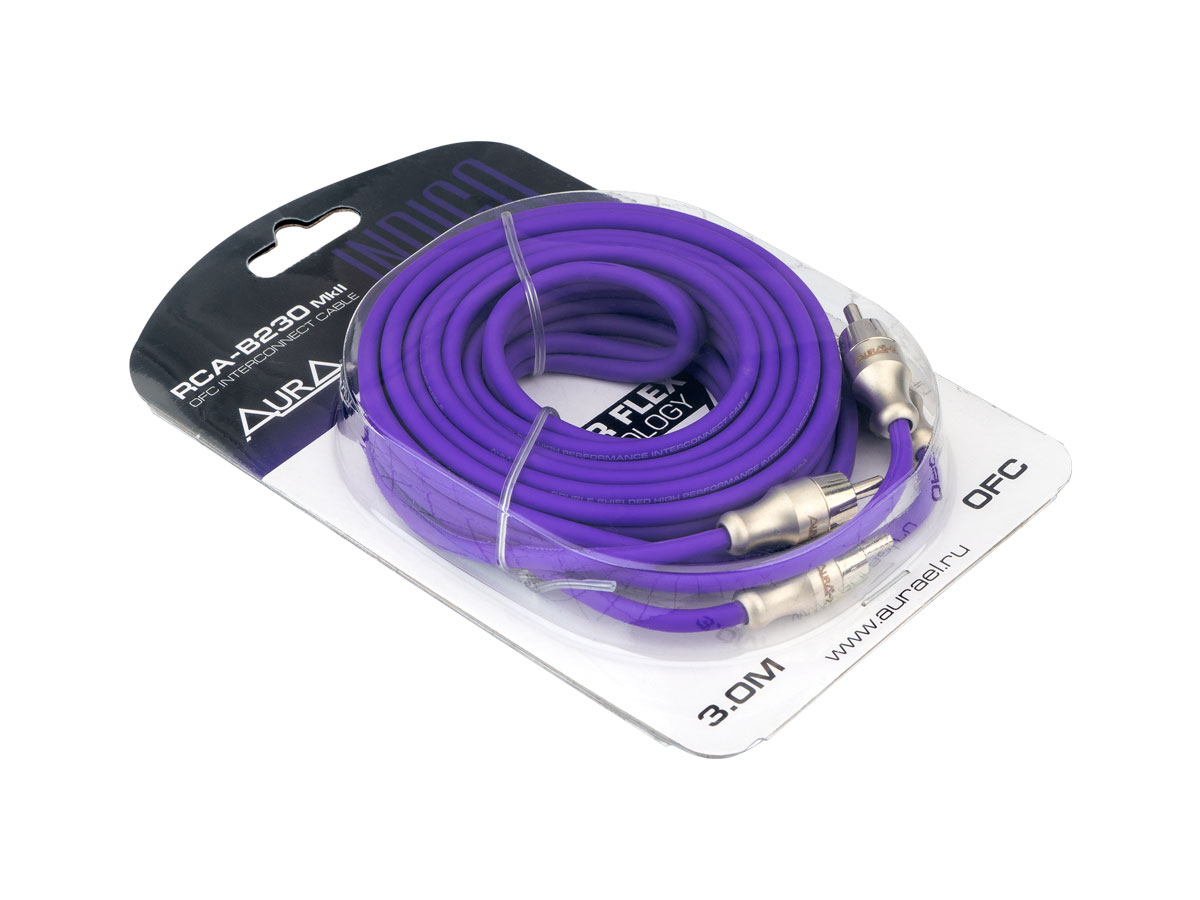 AurA | RCA-B230 MkII | RCA-кабель 3 метра, 2 канала, бескислородная медь (OFC), двойной экран | превью 2