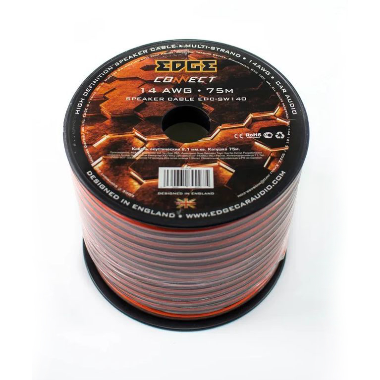 EDGE | EDC-SW140 | 2x2.5мм (14Ga), CCA, бухта 75м | 1