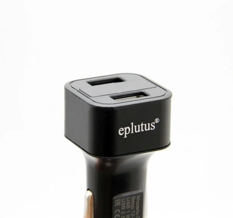 Eplutus | CU-202 | адаптер прикуривателя, USB 1- 5V-1A,USB 2 5V-2.1A | 2
