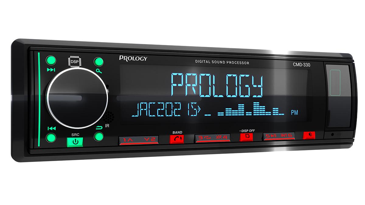 Prology | CMD-330 |  55x4, DSP, Крупные символы, MultiColor, USB/SD/MP3, FLAC,  6 RCA, Bluetooth® | 5