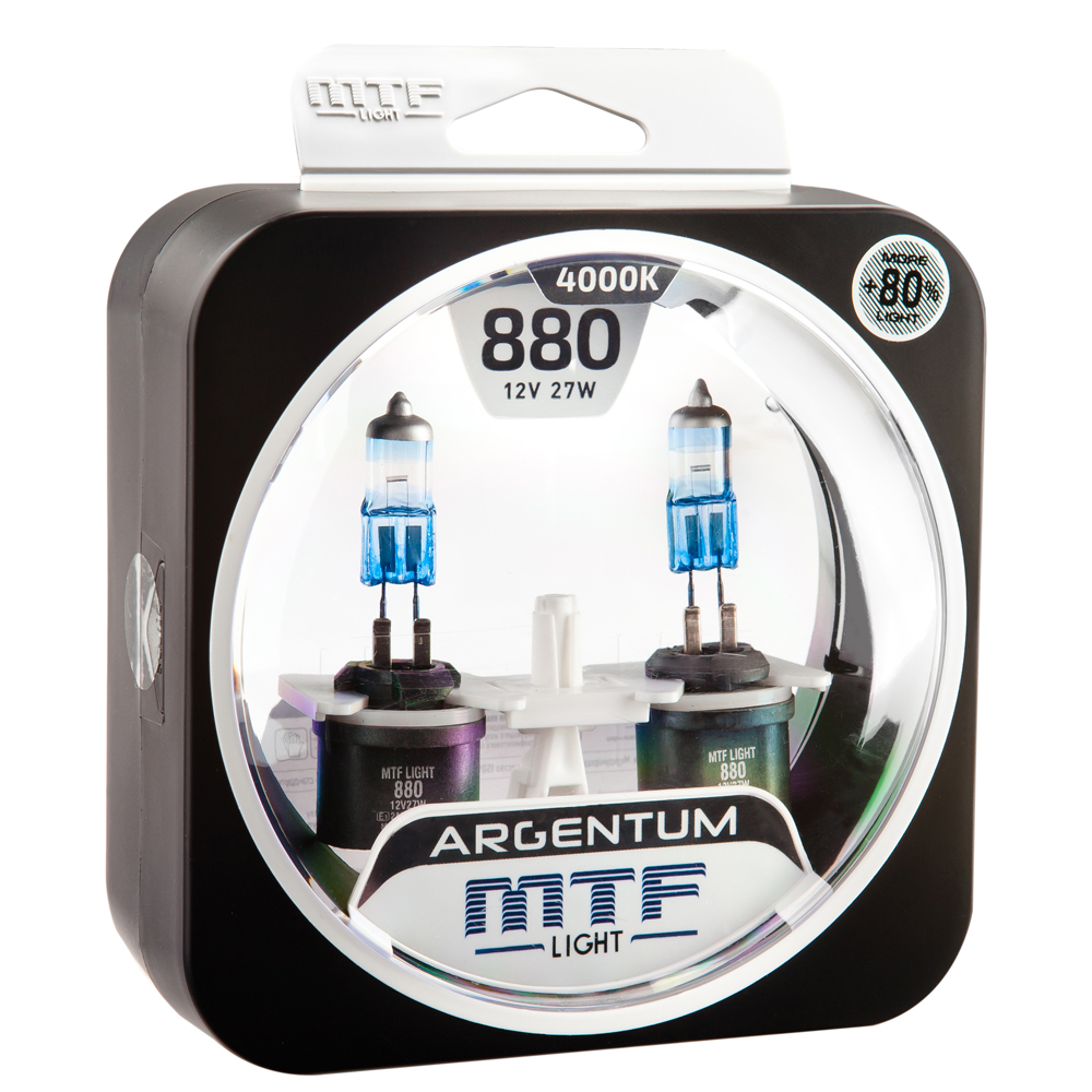 MTF | Argentum+80%  H27-880 | 12V 27W комплект ламп накаливания 4000к | превью 1