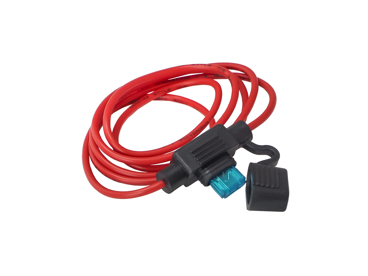 Колодка предохранителя AurA | FHT-1075 | MiniATC + предохранитель 15A,  с проводом 0.75мм2, МЕДЬ | 1