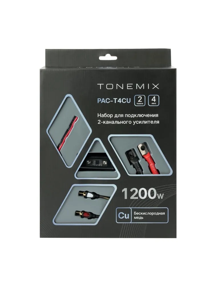 Tonemix | PAC-T4CU | для 2-х кан. усилителя, сил. каб 4Ga, МЕДЬ  | превью 1
