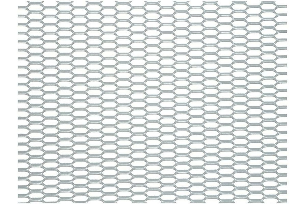 DolleX | DKS-034| Металлическая сетка декоративная 100 х 40 см, серебро, ячейки 20 х 6мм 'сота' превью 2