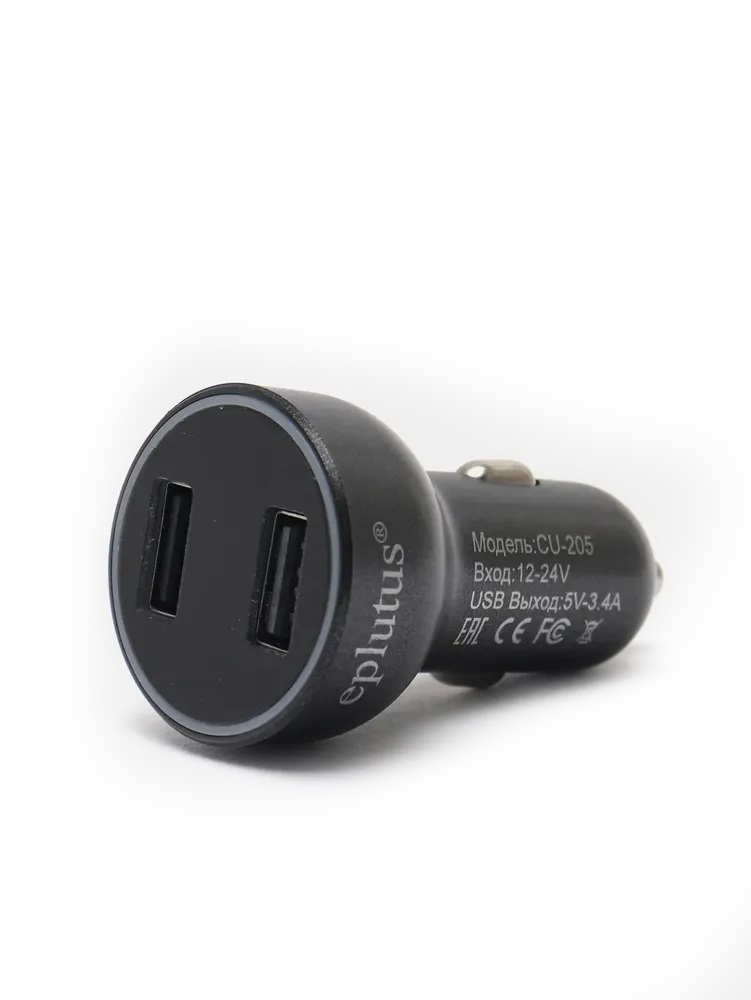 Eplutus | CU-205 | адаптер прикуривателя, USB 1-  5V-1A,USB 2 5V-1.1A  | превью 1