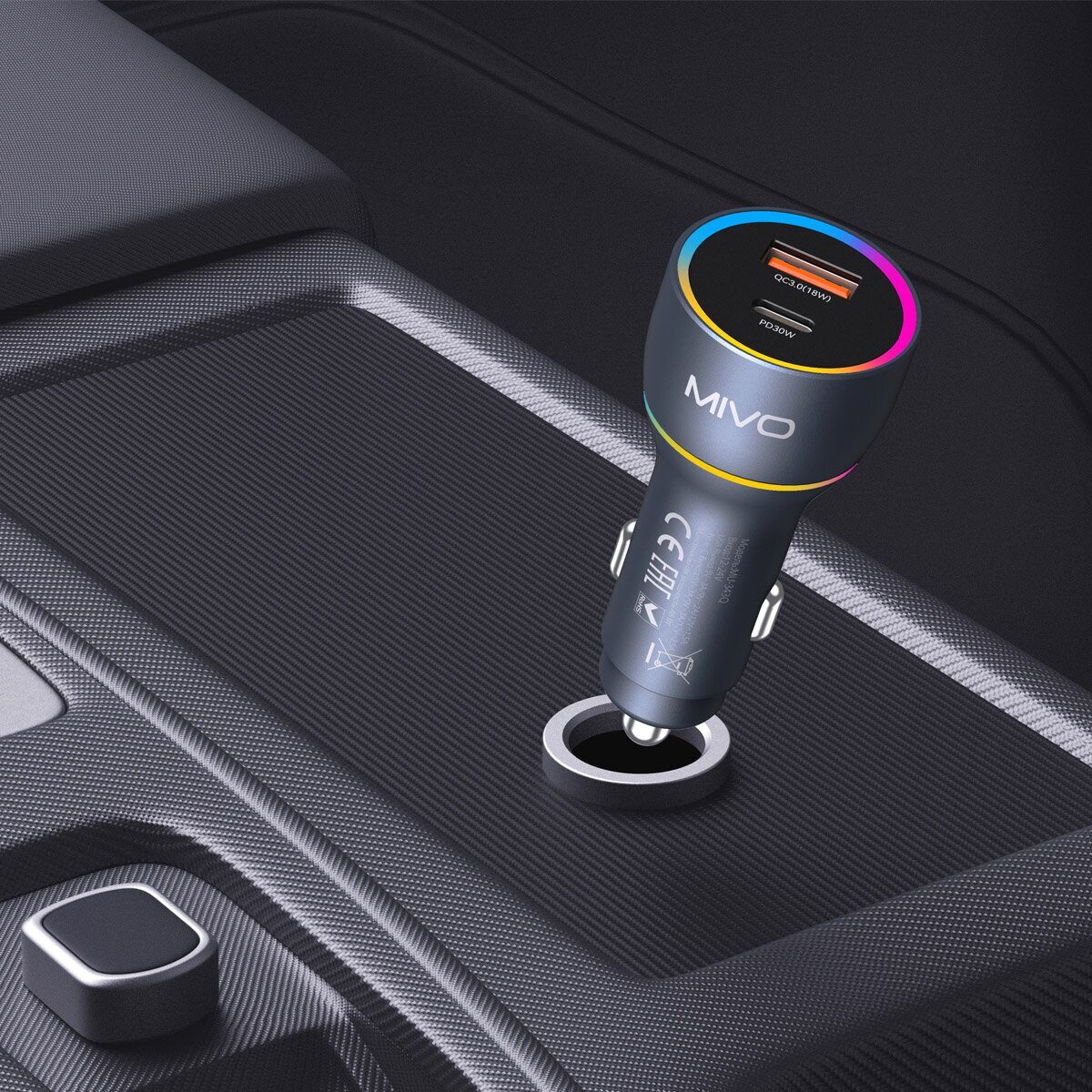 Mivo | MU-343Q | адаптер прикуривателя USB  | превью 2