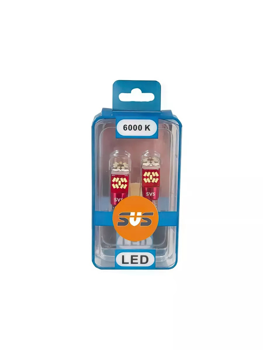 SVS | W5W T10 | 12-24V CANBUS Диод. без цоколя, 162Lm 6000K, белая уп.2шт 3SMD | 1