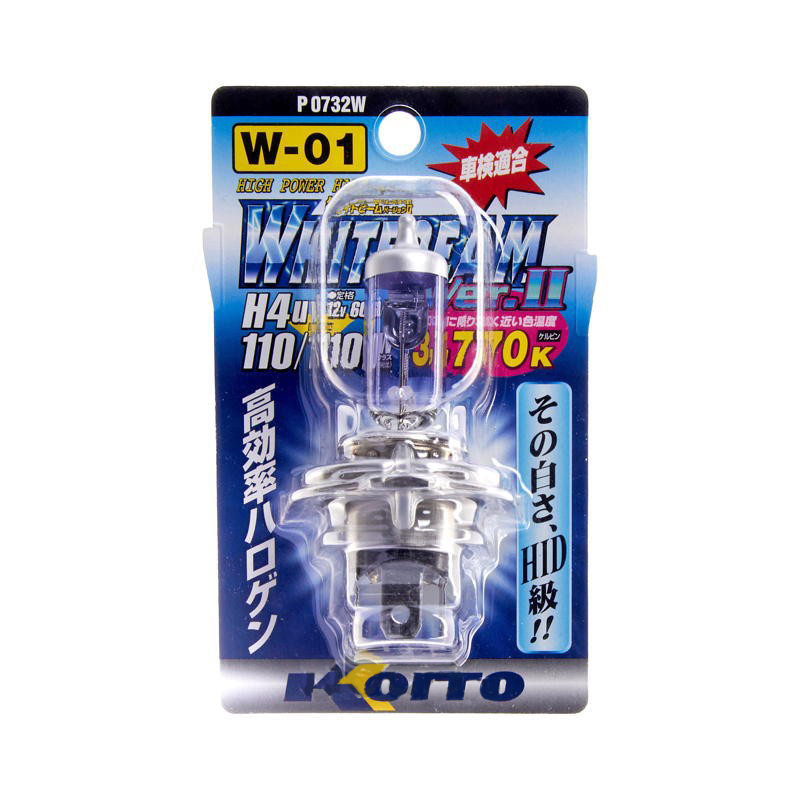 KOITO | P0732W H4 V WHITE | 12V 60/55W (110/110W) лампа накаливания  1шт..| превью 1