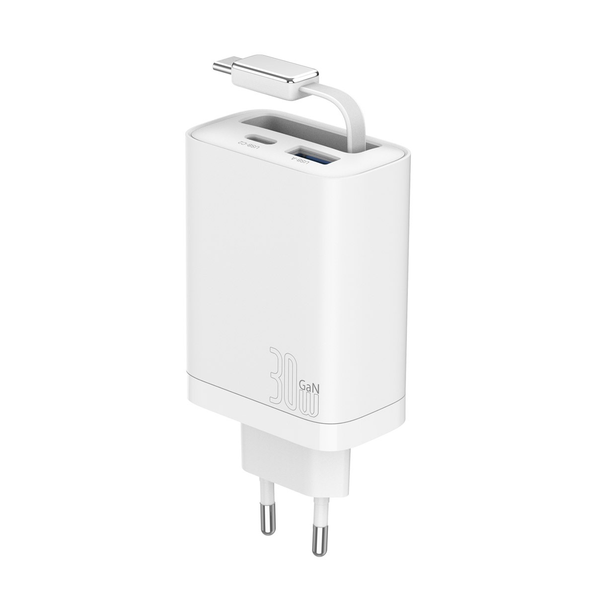 Mivo | MP-303Q белый | Быстрая зарядка Сетевое ЗУ  30W USB+Type-C | превью 1