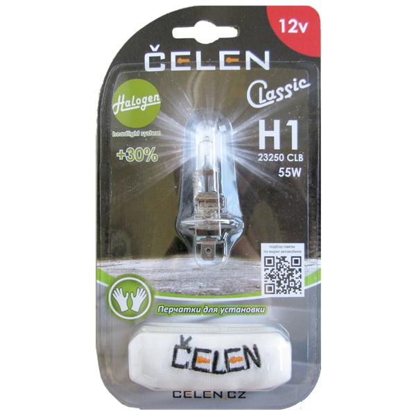 CELEN | H1 23250CLB Halogen | Лампа Halogen Classic + 30% H1 12V 55W  прозрачная БЛИСТЕР | превью 1