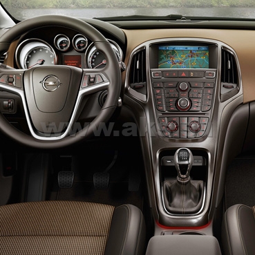 Incar | ROP-N11BL | Рамка магнитолы 2Din Opel Astra J 09+ черная + адаптер руля| превью 2